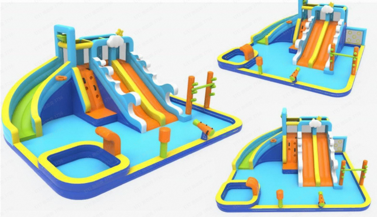 SaveJoy Bounce House with Blower, Inflatable Water Silde for Kids, Jump House Outdoor Toys for Backyard, 93241T