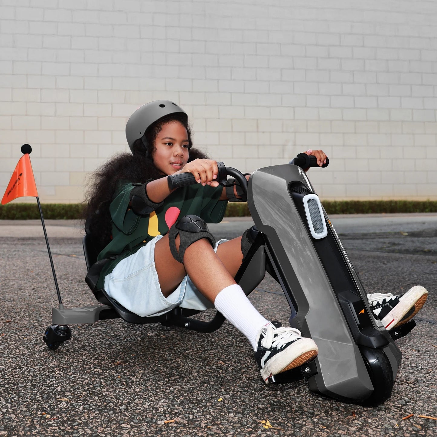 McLaren 24V Ride on Toys for Kids, Electric Go Kart Powered Drift Kart with Adjustable Seat for Big Kids 3+ Boys Girls, Black