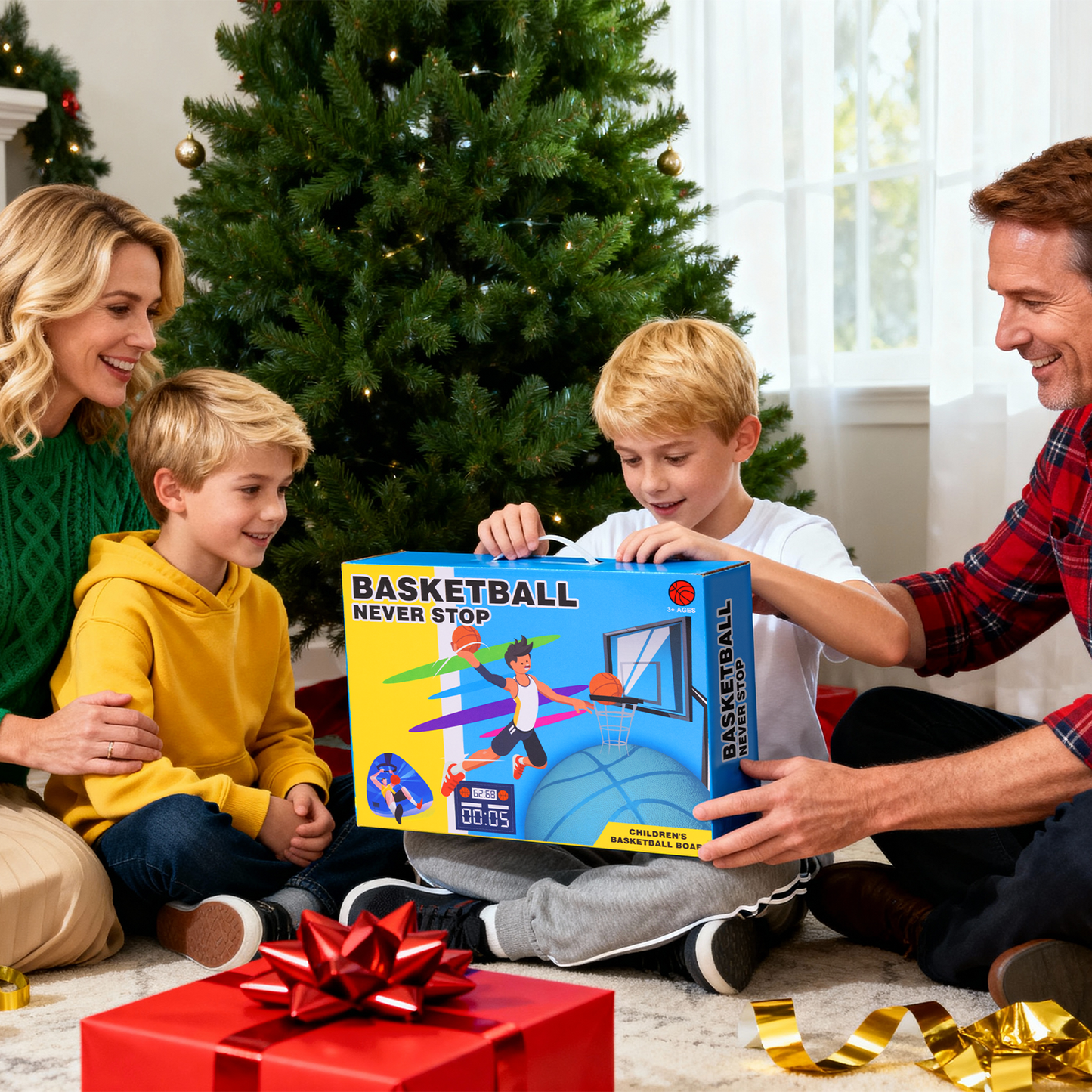 SaveJoy Indoor Basketball Hoop, over the Door Basketball Hoop with Balls, Mini Hoop for Kids Toddlers Boys 2-4-8