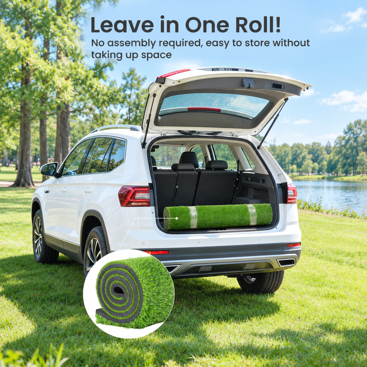 ORFELD 5.2 x 4 ft Golf Hitting Mat, 9-Hole Dual Turf Practice Mat with 18mm EVA Foam Base, Ball Tray, Alignment Guide, Indoor Outdoor