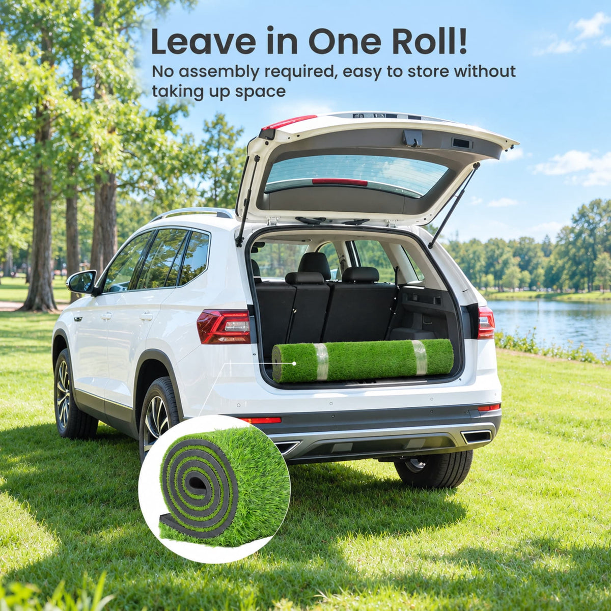 ORFELD 6 x 4 ft Golf Hitting Mat, 9-Hole Dual Turf Practice Mat with 18mm EVA Foam Base, Ball Tray, Alignment Guide, Indoor Outdoor