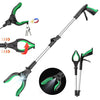 ORFELD Grabber Tool 32" Steel Magnetic Claw with LED Light, Lightweight Foldable Reacher Grabber Pickup Tool, Gripper Grabbers for Elderly Grab it Reaching Tool Trash Picker Grabber, Green