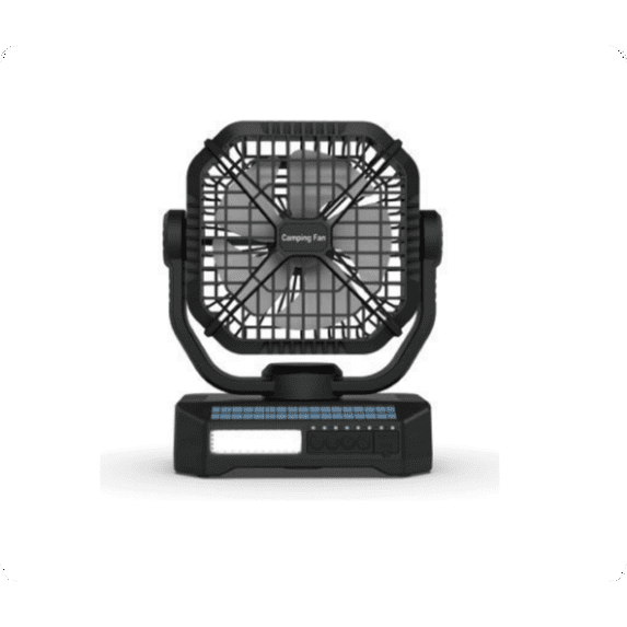SaveJoy Camping Fan, Rechargeable Travel Fan with LED Lantern & RC, 8000mAh Battery Operated Fan for Outdoor, Office, Bedroom, Fishing, Picnic