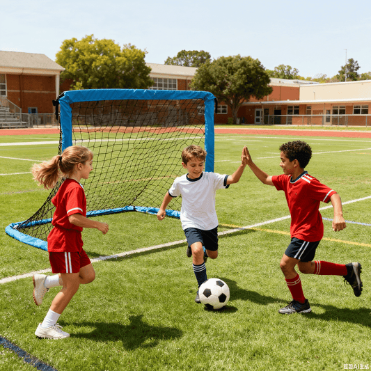 SaveJoy Soccer Goal for Kids, 2 pack 4'x3' Soccer Nets for Backyard, Portable Soccer Goal Training Equipment for Indoor or Outdoor Sports Games