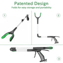 ORFELD 32" Foldable Trash Picker Grabber, 90° Rotating Arm Extended Reacher with Shoehorn