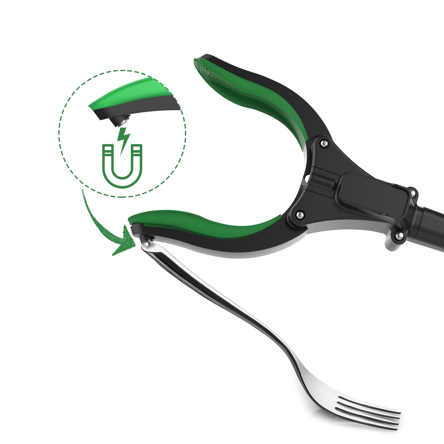 ORFELD Reacher Grabber Tool, 32" Foldable Claw Grabber with Light, Arm Extension