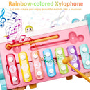 Plastic 8 in 1 Hammering Pounding Toy, Fishing Game for Kids, Montessori Educational Toys for 1 2 3 Year Old Toddler Activities Toy