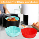Air Fryer Silicone Pot, CAUTUM 2 Pack Reusable Baking Basket Kitchen Airfryer Liners