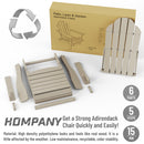 Adirondack Chair, HOMPANY Foldable Plastic Outdoor Lounge Deck Chairs, Camel Gray