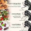 Fezen Stand Mixer, 7.4 Qt. 660W 6-Speed Tilt-Head Food Mixer, Kitchen Electric Mixer with Dishwasher-Safe Dough Hook, Flat Beater, Wire Whip for Most Home Cooks, Black