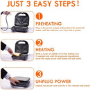 ORFELD Sandwich Maker, Panini Press Grill, 750 Watt 3 In 1 Detachable Non-Stick Coating with Led Indicator Lights