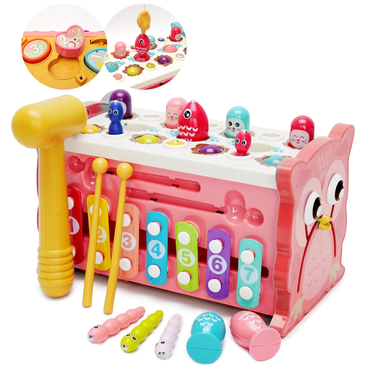 CAUTUM 8 in 1 Montessori Toddler Toys Baby Kids Toys for Ages 1-3 Girl&Boy Educational Learning Gift