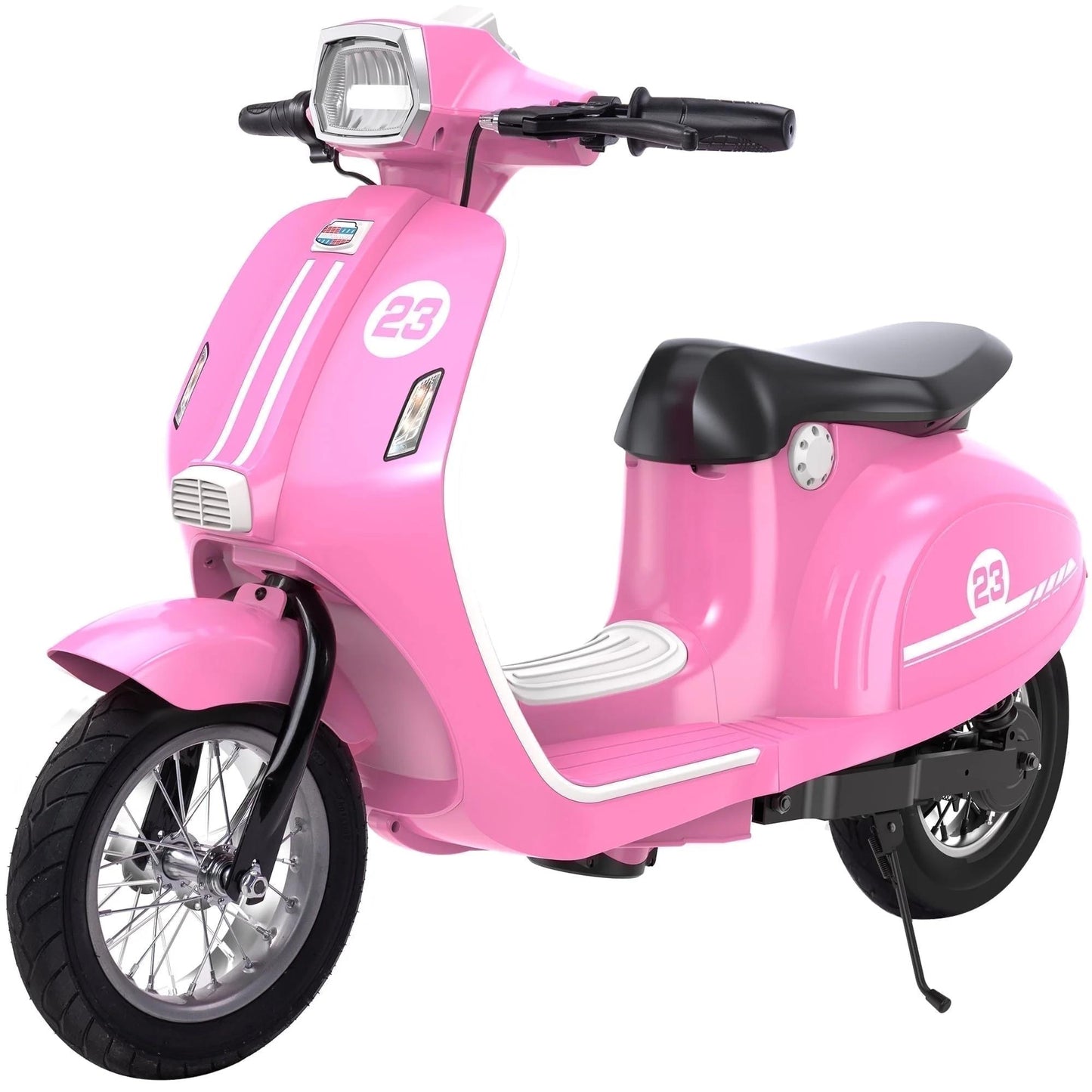 SaveJoy Kids Motorcycle 24V Retro Ride on Toys for Ages 8+, 15 mph LED Light up Electric Ride On Car,Durable Outdoor Gift for Boys & Girls,Pink