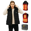 Men's Heated Vest with Battery Pack (Black,XXXL)