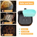 Air Fryer Silicone Liners, CAUTUM 2 Pack 8.3inch Reusable Baking Basket, Kitchen Airfryer Square Pot