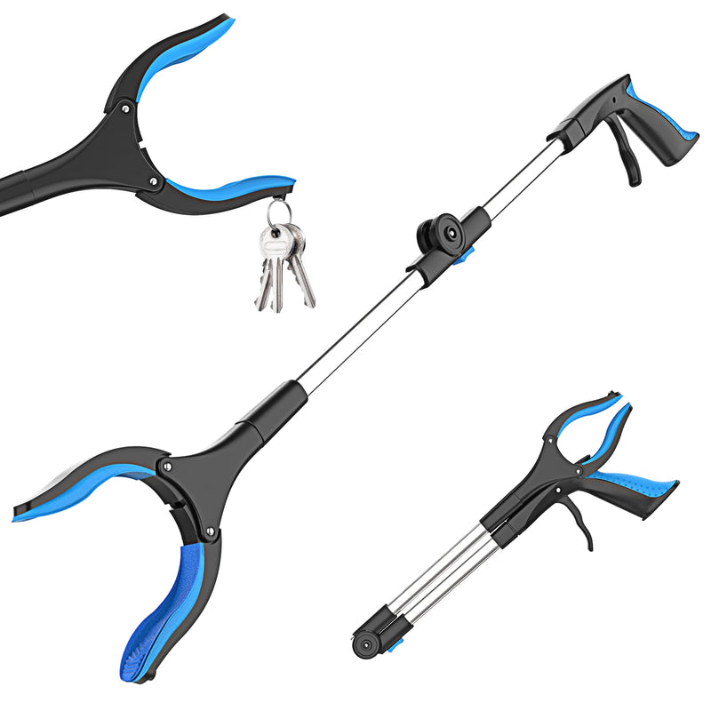 Reacher Grabber Tool, ORFELD Lightweight Handy Trash Claw Grabber Reaching Assist Pick up Tool Blue