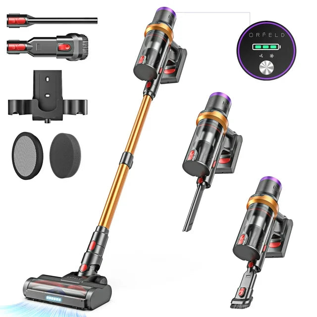 ORFELD Cordless Vacuum Cleaner, Lightweight Stick Vacuum Cleaner Cordless, 22000pa, Purple