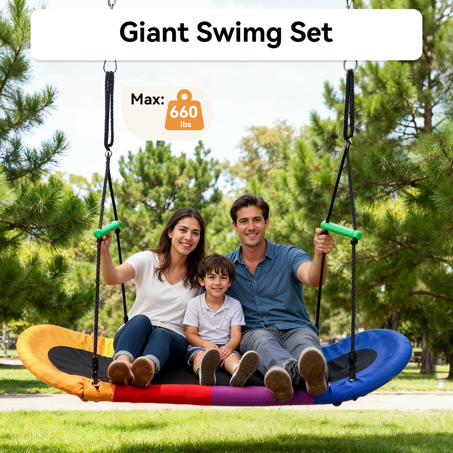 SaveJoy Outdoor Swing, Giant Tree Swing for Kids Todderls Adults