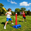SaveJoy 2-in-1 T-Ball Set and Toss Game for Kids, Toddler Baseball Set for Age 1-3-6 Boys Girls, Outdoor Toys Toss and Catch Ball with 7 Balls