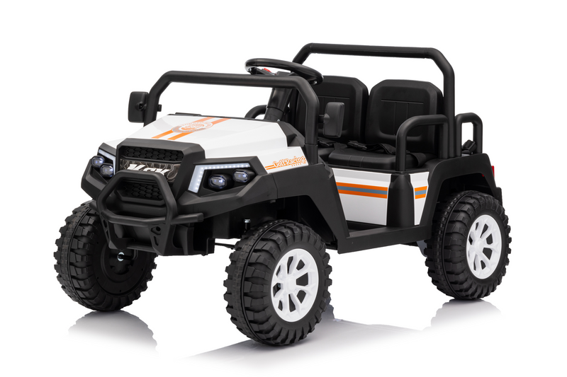 SaveJoy 24V 4 Seater Ride on Cars for Big Kids, Powered Ride on Toy Truck with Remote Control, Electric Car for Kids 3-8 Boys Girls