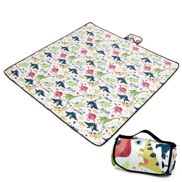 Large 79"x79" Waterproof Picnic Blanket,CAUTUM 3 Layered Foldable Outdoor Picnic Mat