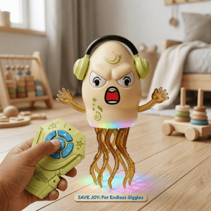 SaveJoy Baby Interactive Toy, Crawling Squid Toy with Mist Spray, Remote Control Dancing Toy with Lights & Music, Sensory Toy for Toddlers 3+