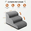 CAUTUM Dog Stairs 3 Tier Non-Slip Pet Stairs Dog Ramp for Couch and Bed, Dog Stairs for Small Pets Cats