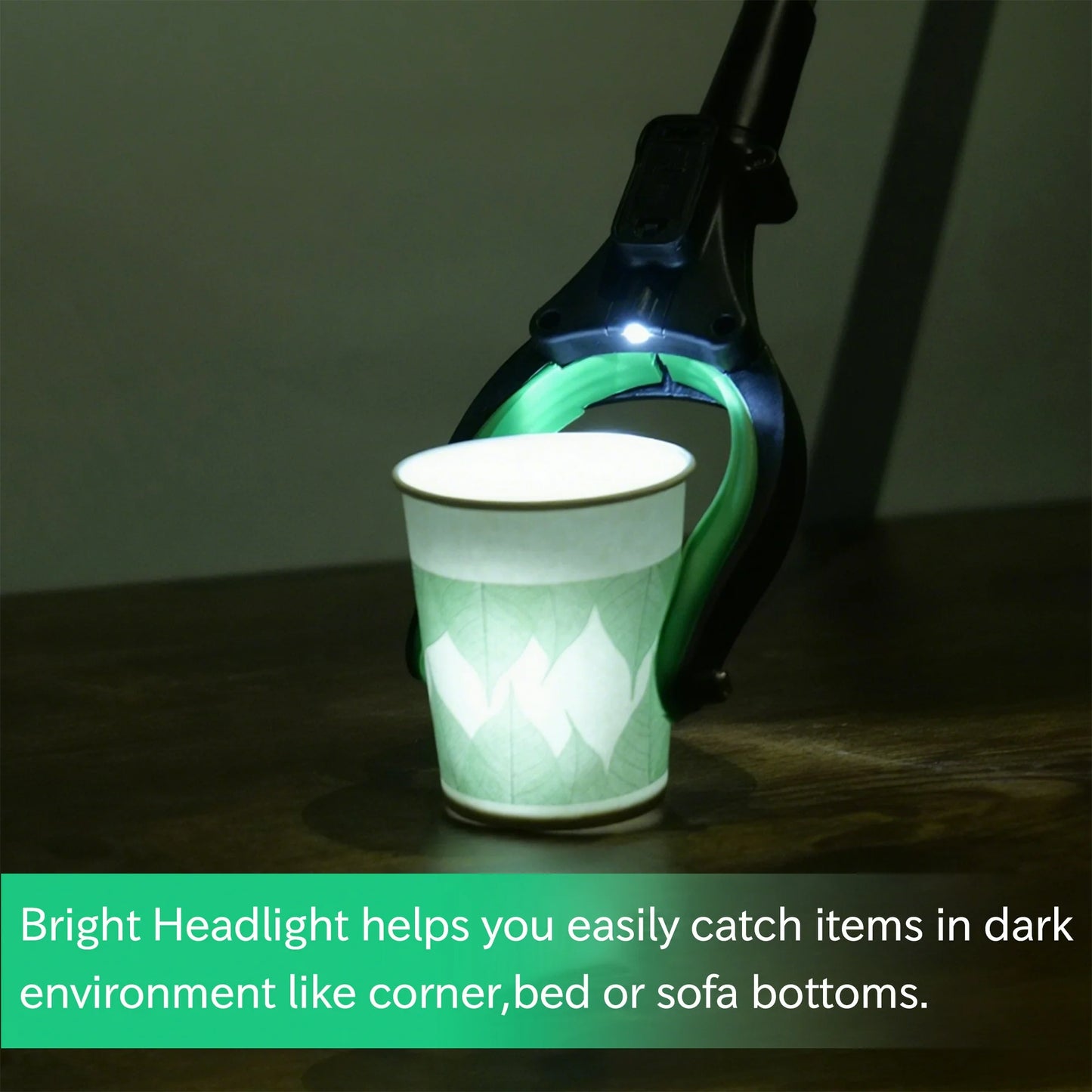 2PCS ORFELD Grabber Tool 32" Steel Magnetic Claw with LED Light, Lightweight Foldable Reacher Grabber Pickup Tool, Gripper Grabbers for Elderly Grab it Reaching Tool Trash Picker Grabber, Green