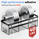 Orfeld 14 Pack Large Capacity Shower Caddy with 4 Hooks, Rustproof Bathroom Organizers for Inside Shower,No Drilling for Bathroom Storage,Rack black