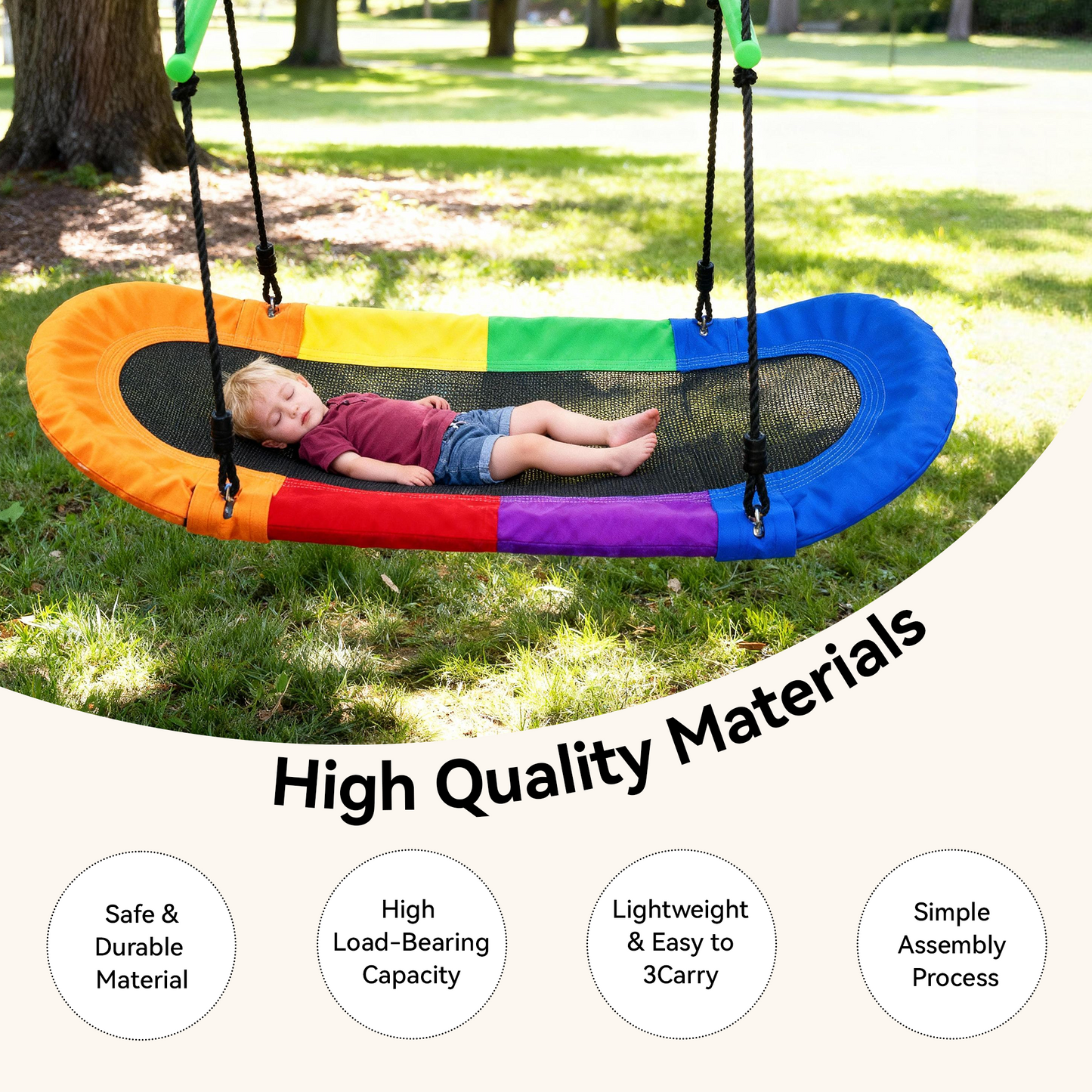 SaveJoy Outdoor Swing, Giant Tree Swing for Kids Todderls Adults