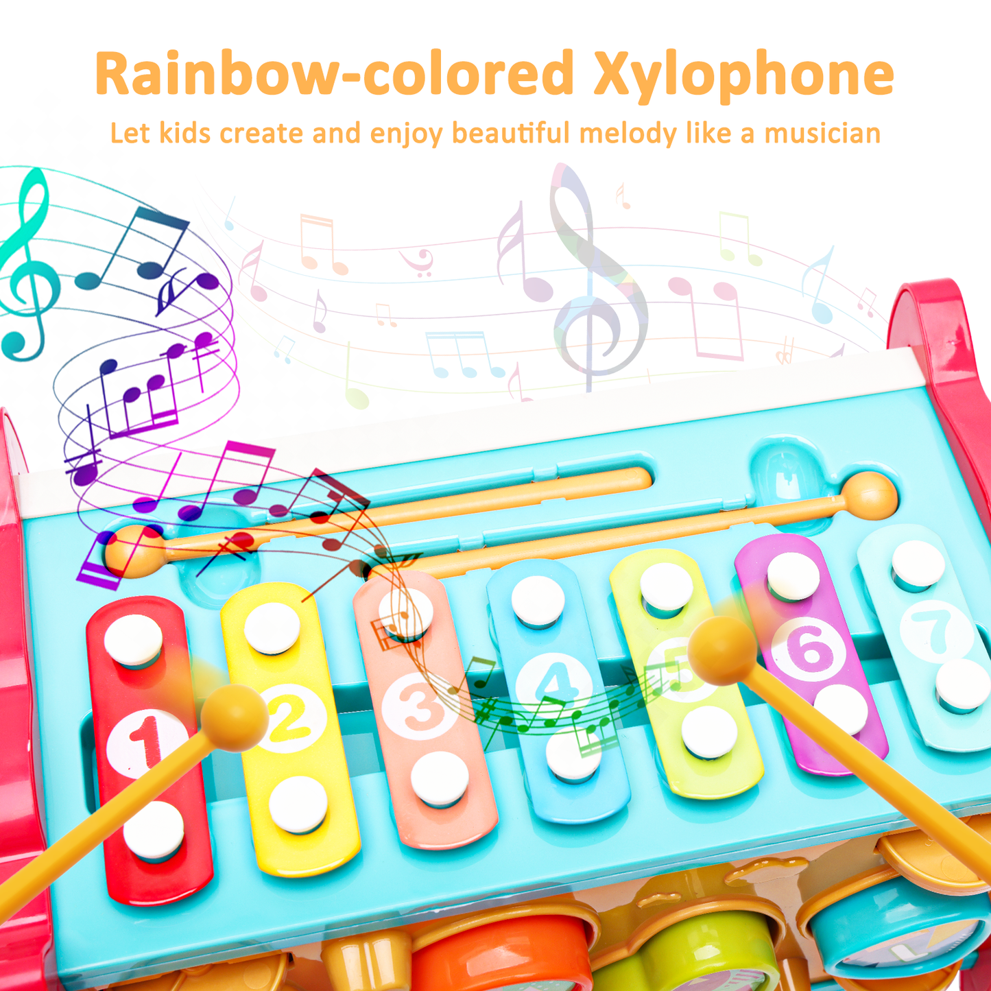 CAUTUM 8 in 1 Montessori Toddler Toys Baby Kids Toys for Ages 1-3 Girl&Boy Educational Learning Gift