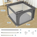 Baby Playpen, CAUTUM Small Play Yard Fence for Toddlers Activity Center 36"x 36"x26.5" BPA-Free, Gray Unisex