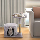 ORFELD Cat Tree Tower with Plush, Cat Condo with Scratching Post for Small Cats L 20" x W 11.8" x H 17", Gray