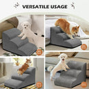 CAUTUM Dog Stairs 3 Tier Non-Slip Pet Stairs Dog Ramp for Couch and Bed, Dog Stairs for Small Pets Cats