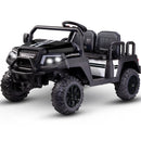 SaveJoy 24V 4 Seater Ride on Cars for Big Kids, Powered Ride on Toy Truck with Remote Control, Electric Car for Kids 3-8 Boys Girls