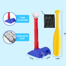 SaveJoy 2-in-1 T-Ball Set and Toss Game for Kids, Toddler Baseball Set for Age 1-3-6 Boys Girls, Outdoor Toys Toss and Catch Ball with 7 Balls