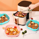 Air Fryer Silicone Liners, CAUTUM 2 Pack 8.3inch Reusable Baking Basket, Kitchen Airfryer Square Pot