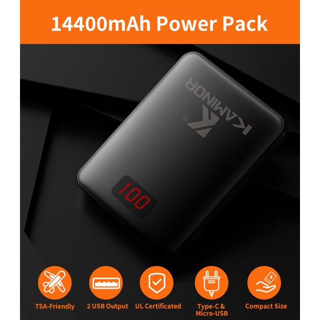 Men's Heated Vest with Battery Pack (Black,M)