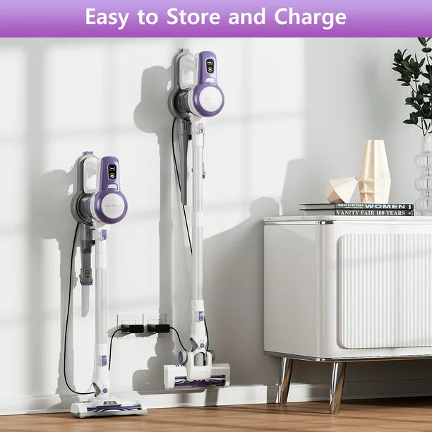 ORFELD Cordless Vacuum Cleaner, Lightweight Stick Vacuum Cleaner Cordless, 22000pa, Purple
