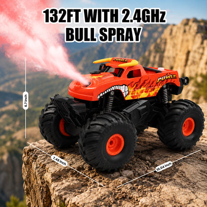 SaveJoy Remote Control Car, 1:20 4WD Amphibious RC Monster Truck with Dual Spray, Waterproof Stunt Vehicle Gift for Boys 6-12
