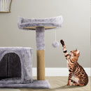 ORFELD Cat Tree Tower with Plush, Cat Condo with Scratching Post for Small Cats L 20" x W 11.8" x H 17", Gray