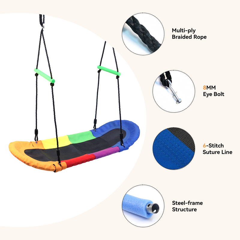 SaveJoy Outdoor Swing, Giant Tree Swing for Kids Todderls Adults