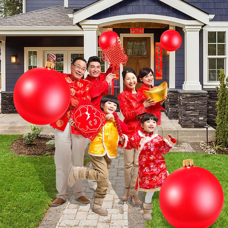 Inflatable Ornaments,30" 25" Oversized Ornament,Ball Decorations Indoor Outdoor, Use as Festive Yard Decoration