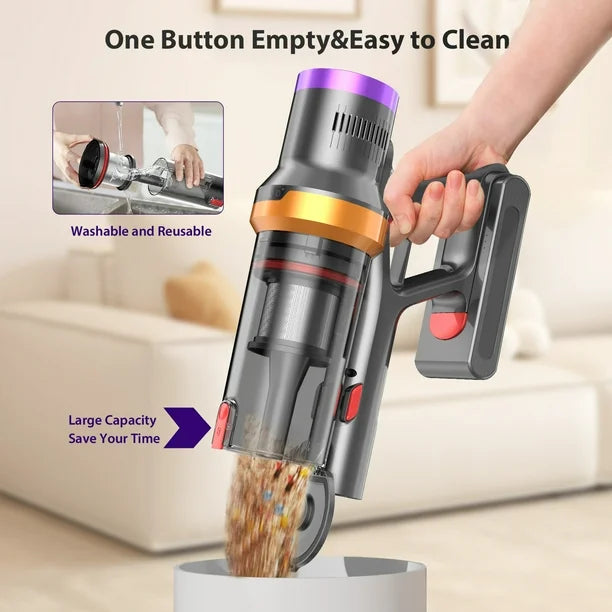 ORFELD Cordless Vacuum Cleaner, 35Kpa Powerful Stick Vacuum for Hard Floor Carpet Pet Gold, SV30