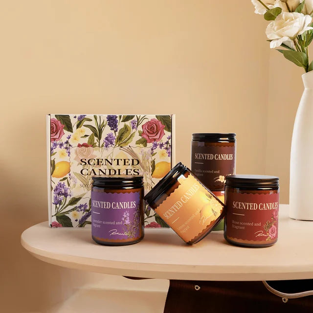 ORFELD Scented Candles Set, 4 Pack 32oz Soy Candles for Home Scented, Gifts for Women Men