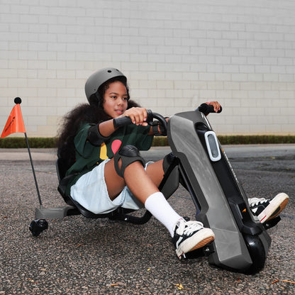 McLaren 24V Ride on Toys for Kids, Electric Go Kart Powered Drift Kart with Adjustable Seat for Big Kids 3+ Boys Girls, Black