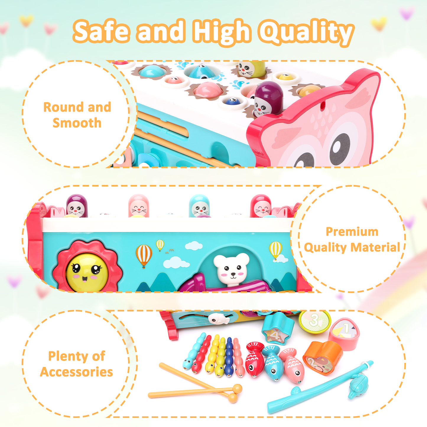 CAUTUM 8 in 1 Montessori Toddler Toys Baby Kids Toys for Ages 1-3 Girl&Boy Educational Learning Gift