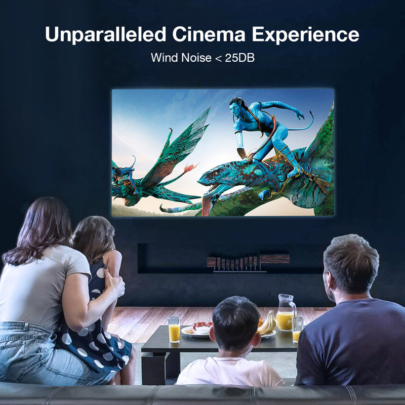 ORFELD Mini Projector, Native 1080P Outdoor Movie Projector, Led HDMI Projector, 9000 Lux x120"