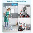 ZISIZ Electric Spin Scrubber, Shower Scrubber LED Display & 4 Replacement Brush Head, Dual Speed Blue