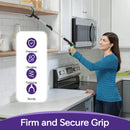 2PCS ORFELD Grabber Tool 32" Steel Magnetic Claw with LED Light, Lightweight Foldable Reacher Grabber Pickup Tool, Gripper Grabbers for Elderly Grab it Reaching Tool Trash Picker Grabber, Green